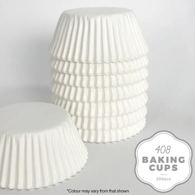 White Paper Cupcake 408 Baking Cups Pk 200