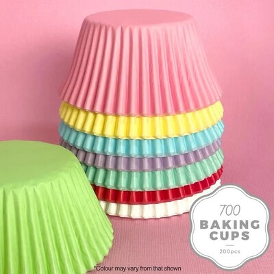 Mixed Colour Paper Cupcake 700 Baking Cups Pk 200