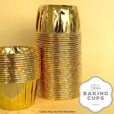 Metallic Gold Cupcake Baking Cups Pk 50