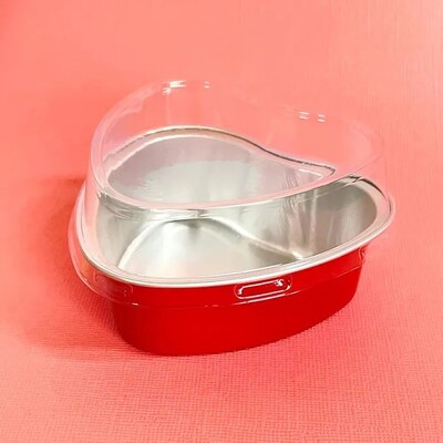 Red Heart Foil Baking Cups with Lid Pk 50