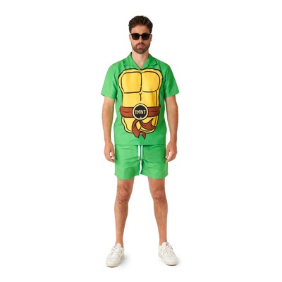 Adult TMNT Ninja Turtles Shirt & Shorts Costume Mens Large