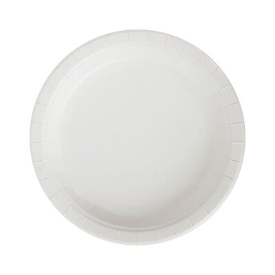 White Round 23cm Paper Plates Pk 20