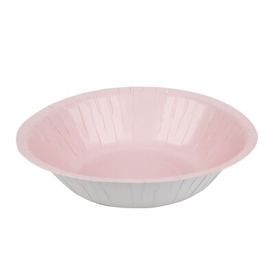 Blush Pink Paper 18cm Bowls Pk 20