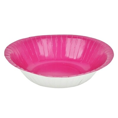 Magenta Hot Pink Paper 18cm Bowls Pk 20