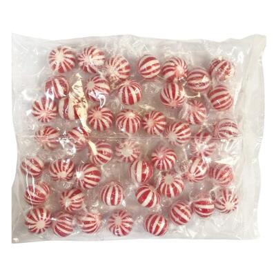 Red and White Stripe Christmas Mint Balls 500g