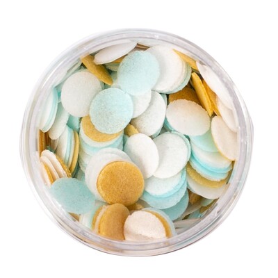 Sprinks Blue White Gold Confetti Edible Wafer Cake Sprinkles 9g