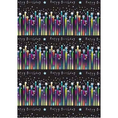 Happy Birthday Stars Gift Wrap 700mm x 495mm