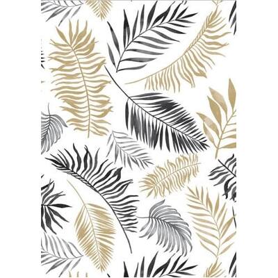 Gold & Black Leaves Gift Wrap 1 Sheet