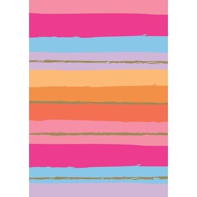 Pink & Orange Stripes Gift Wrap 1 Sheet