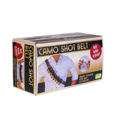 Novelty Drinking Camo Shot Belt Holds 8 Shots