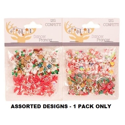 Assorted Christmas Confetti Decoration 12gm Pk 1