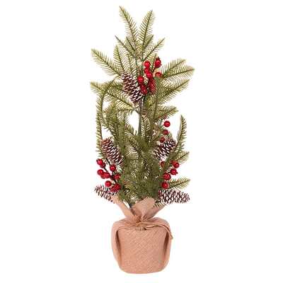 Mini Christmas Tree Red Berries Table Decoration 63cm