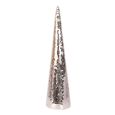 Mirrored Christmas Cone Tree Decoration 60cm