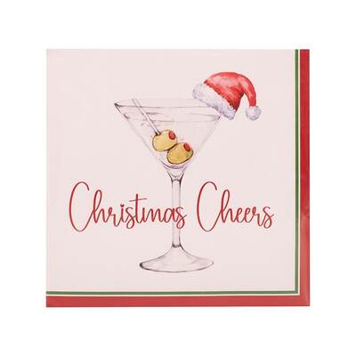 Christmas Cheers 2 Ply Lunch Napkins Pk 25