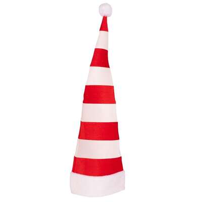 Long Red White Stripe Christmas Santa Hat 83cm