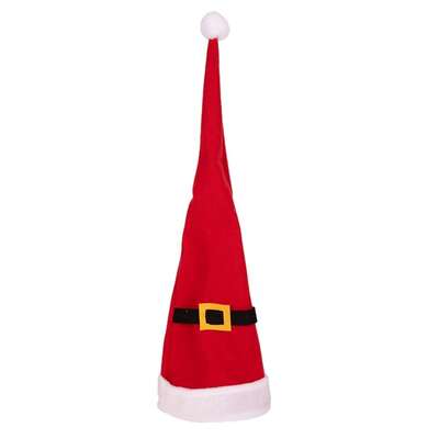 Long Red Christmas Santa Hat with Buckle 83cm